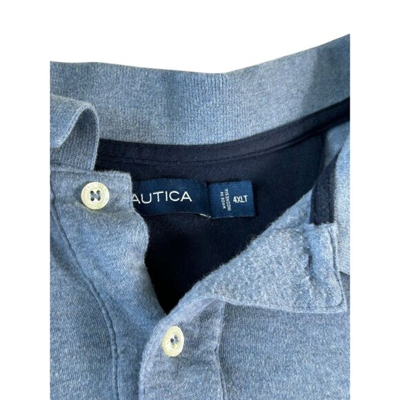 Nautica Polo Shirt Light Blue Pullover Collared Mens 4XLT Short Sleeve - Picture 5 of 10